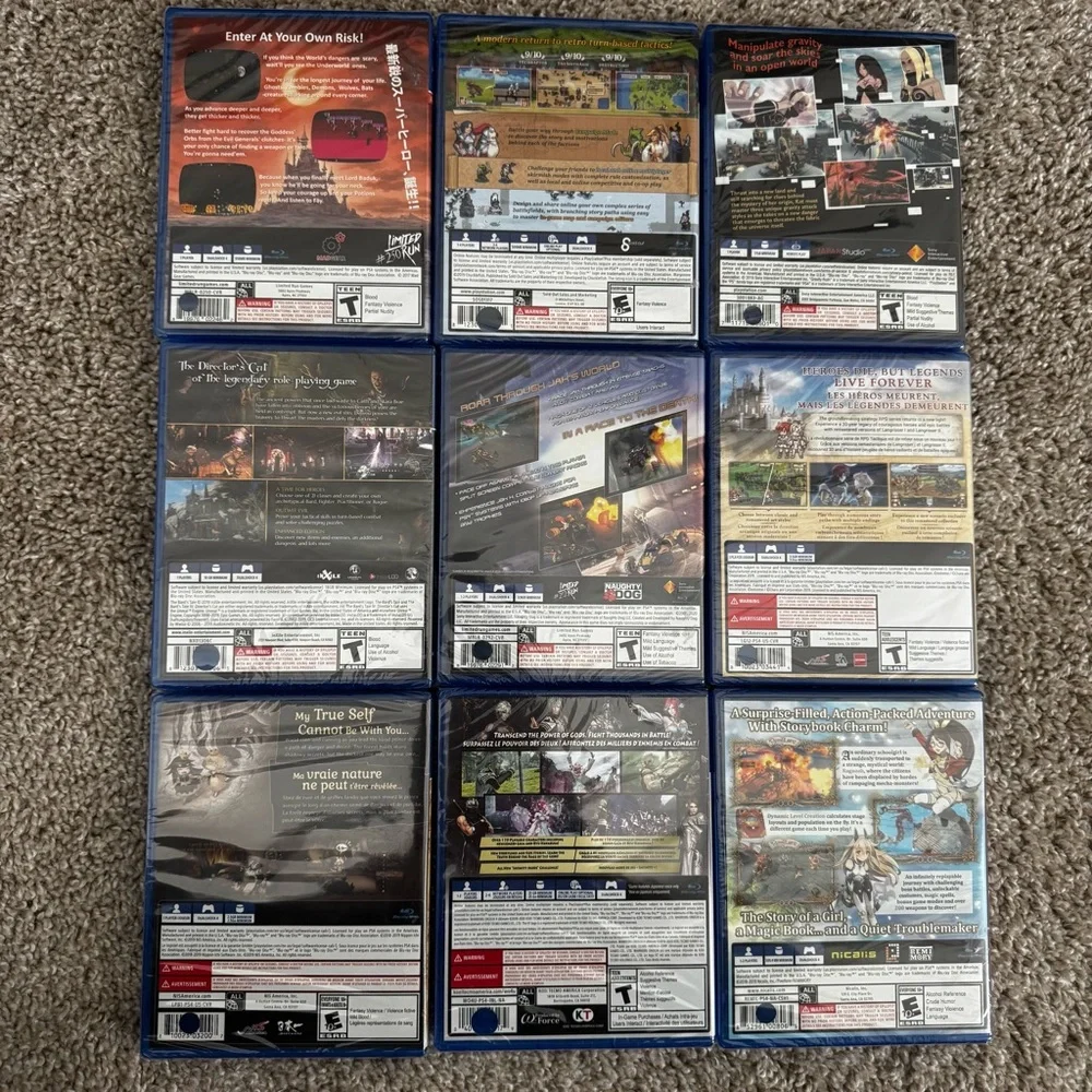 NEW PS4 9 Game Bundle Langrisser, Jak X, Gravity Rush,RemiLore, Orochi 4, more - Picture 2 of 16